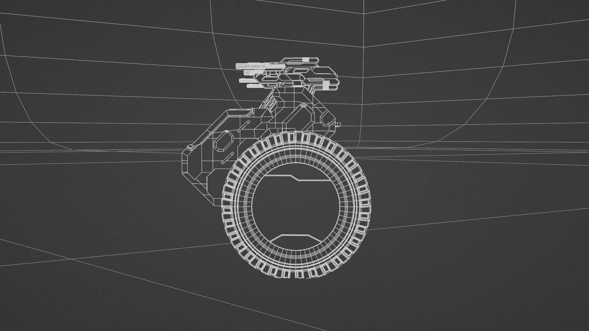 Game combat vahical Low-poly 3D model_7