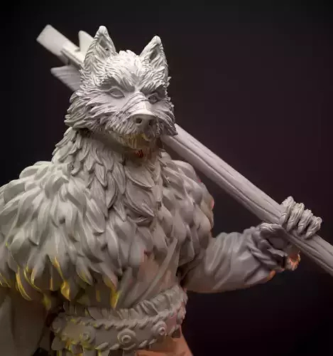 Wolf-headed ballist master miniature