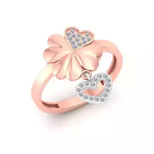 Solitaire Wedding Engagement Women Heart Ring 