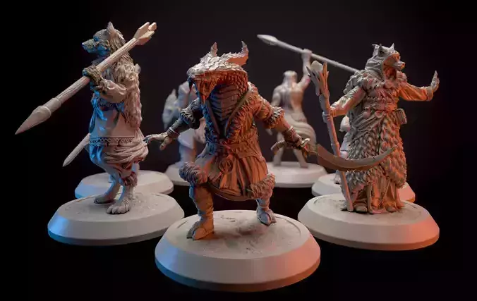 Beastfolk miniature series 3D print model
