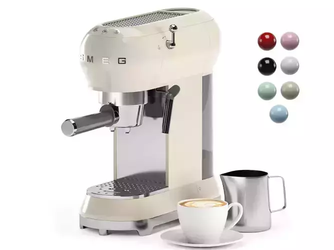 SMEG manual espresso coffee machine 3D model