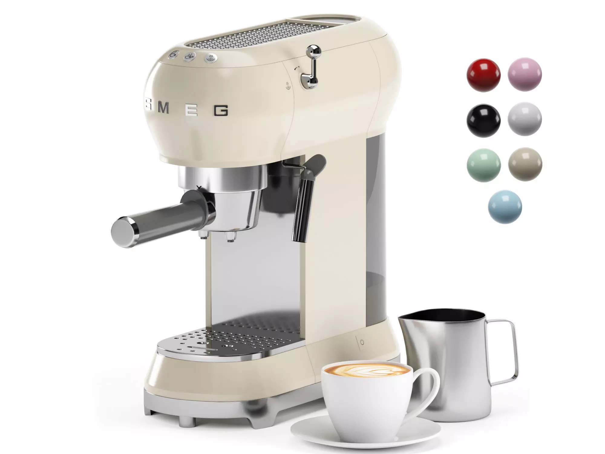 SMEG manual espresso coffee machine 3D model_0