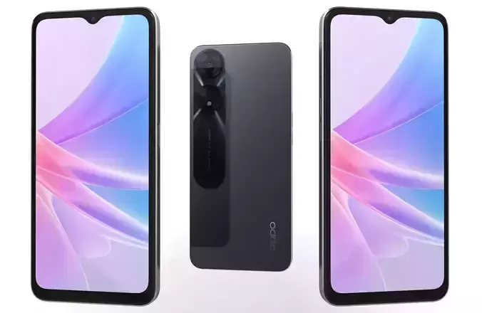 Oppo A58 Black Low-poly 3D model