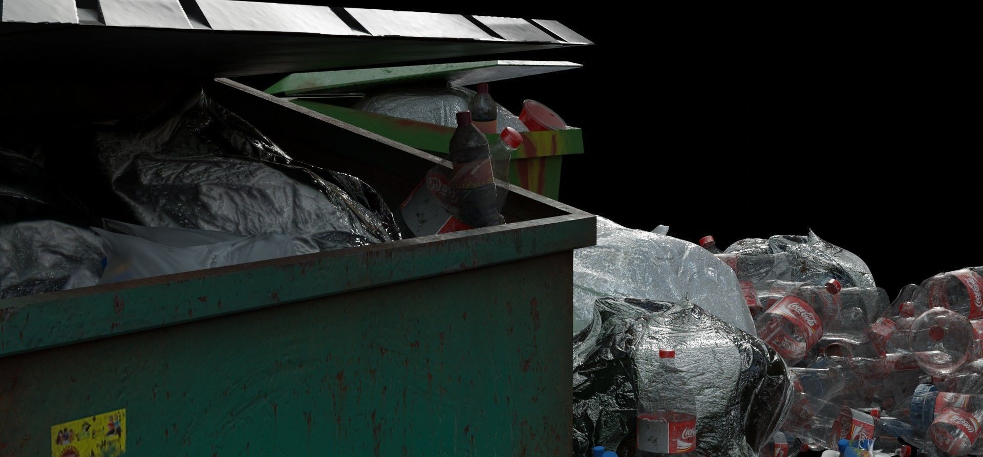  Garbage Kit - 3D Asset  Low poly 3D model Low-poly 3D model_3