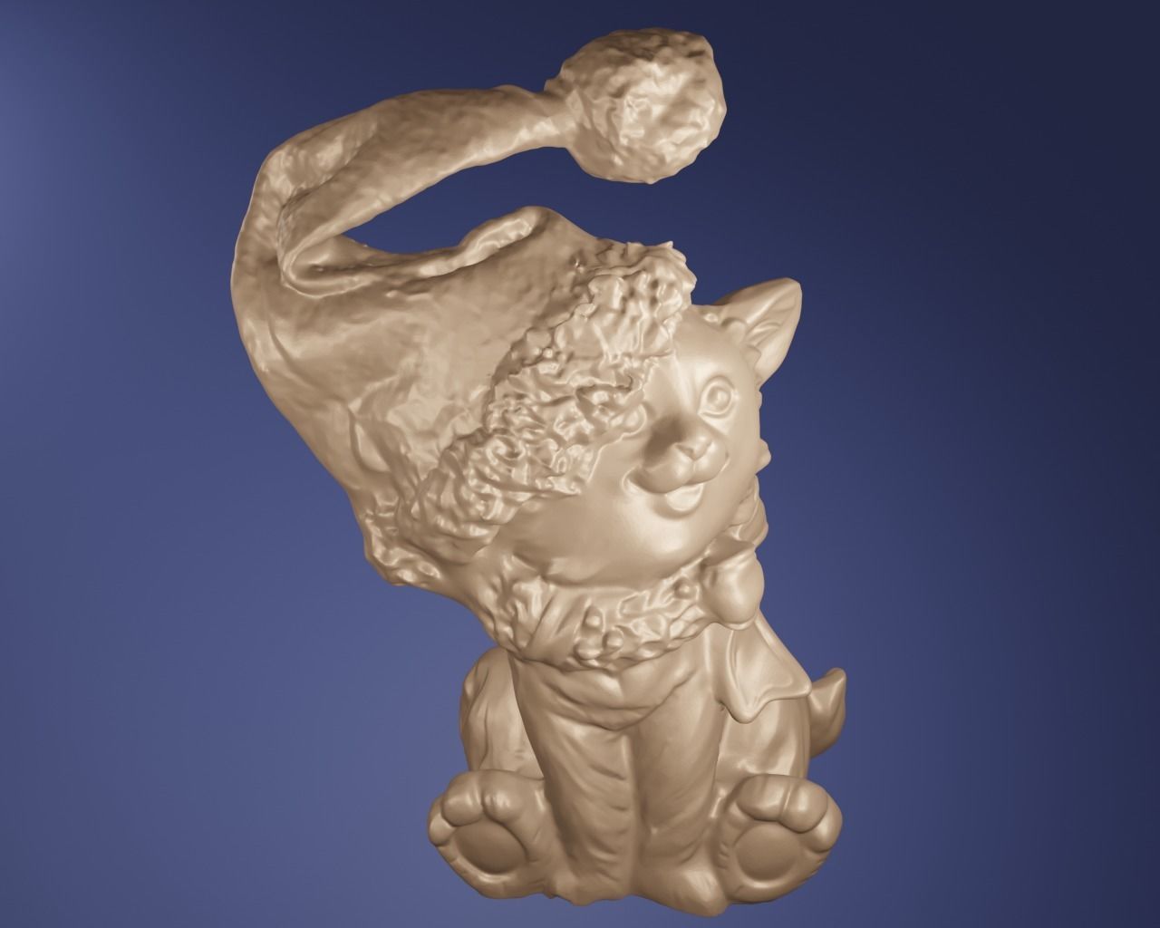 Christmas Cat  3D print model_7