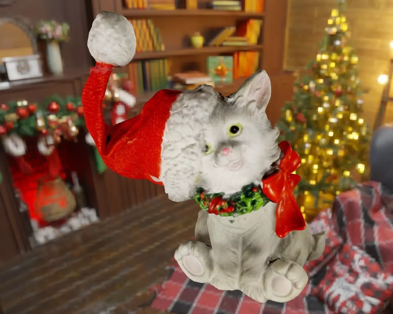 Christmas Cat  3D print model_0