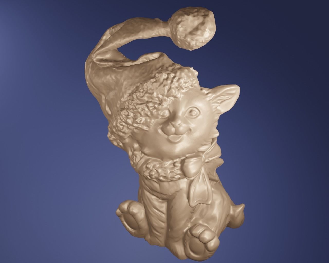 Christmas Cat  3D print model_4