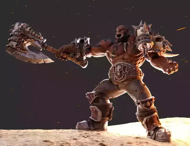 Garrosh Hellscream rigged model and stl  3D model