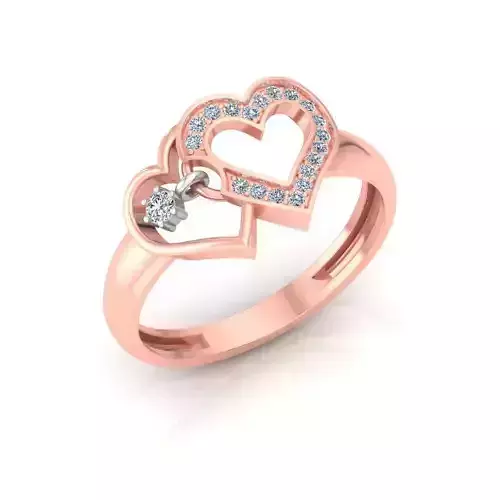 Solitaire Wedding Engagement Women Heart Band Ring 