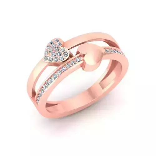 Solitaire Wedding Engagement Women Heart Band Ring 