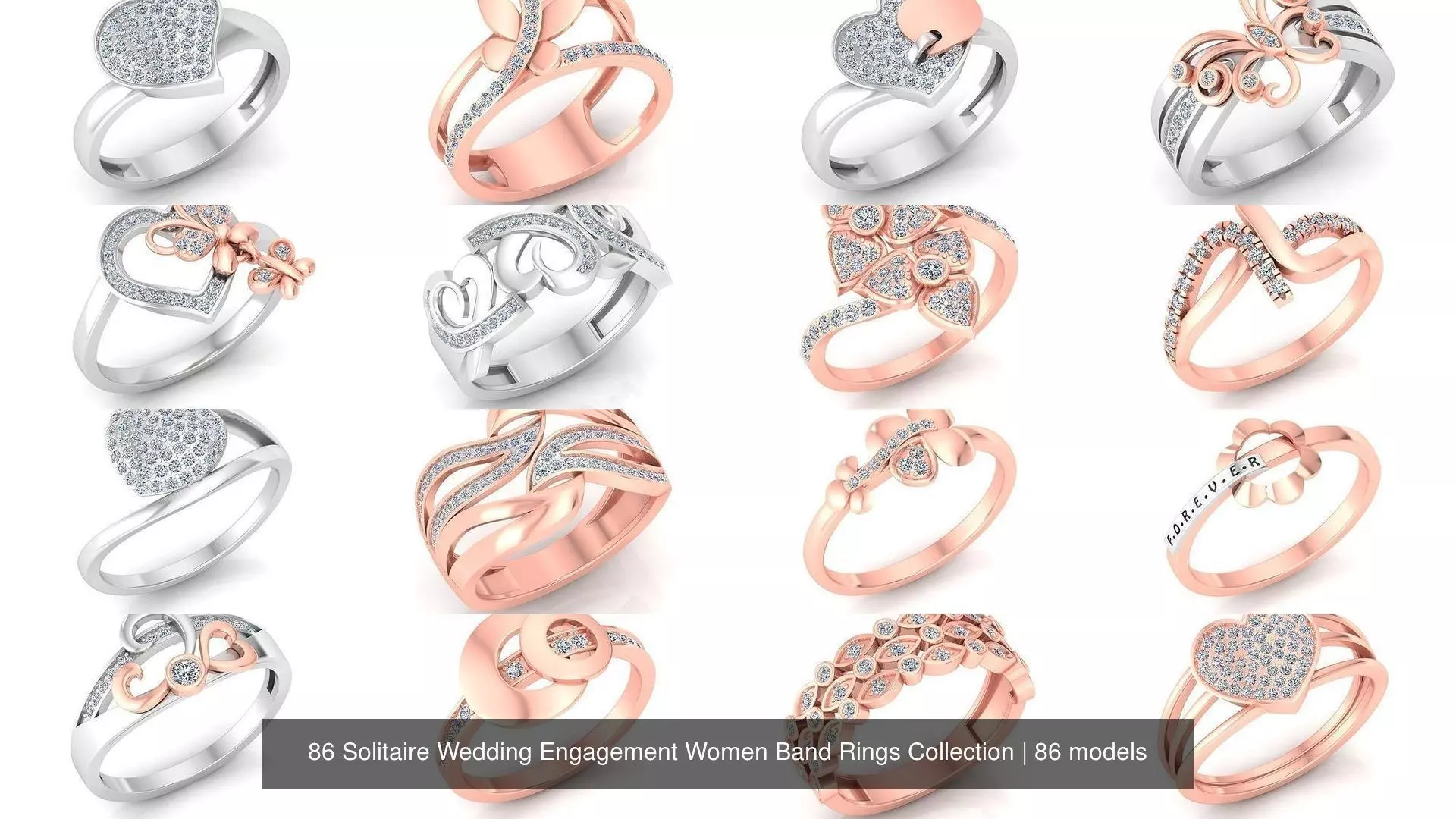 86 Solitaire Wedding Engagement Women Band Rings Collection _0