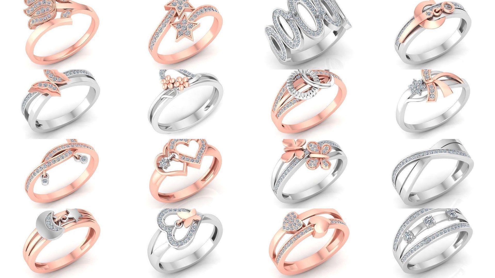 86 Solitaire Wedding Engagement Women Band Rings Collection _7