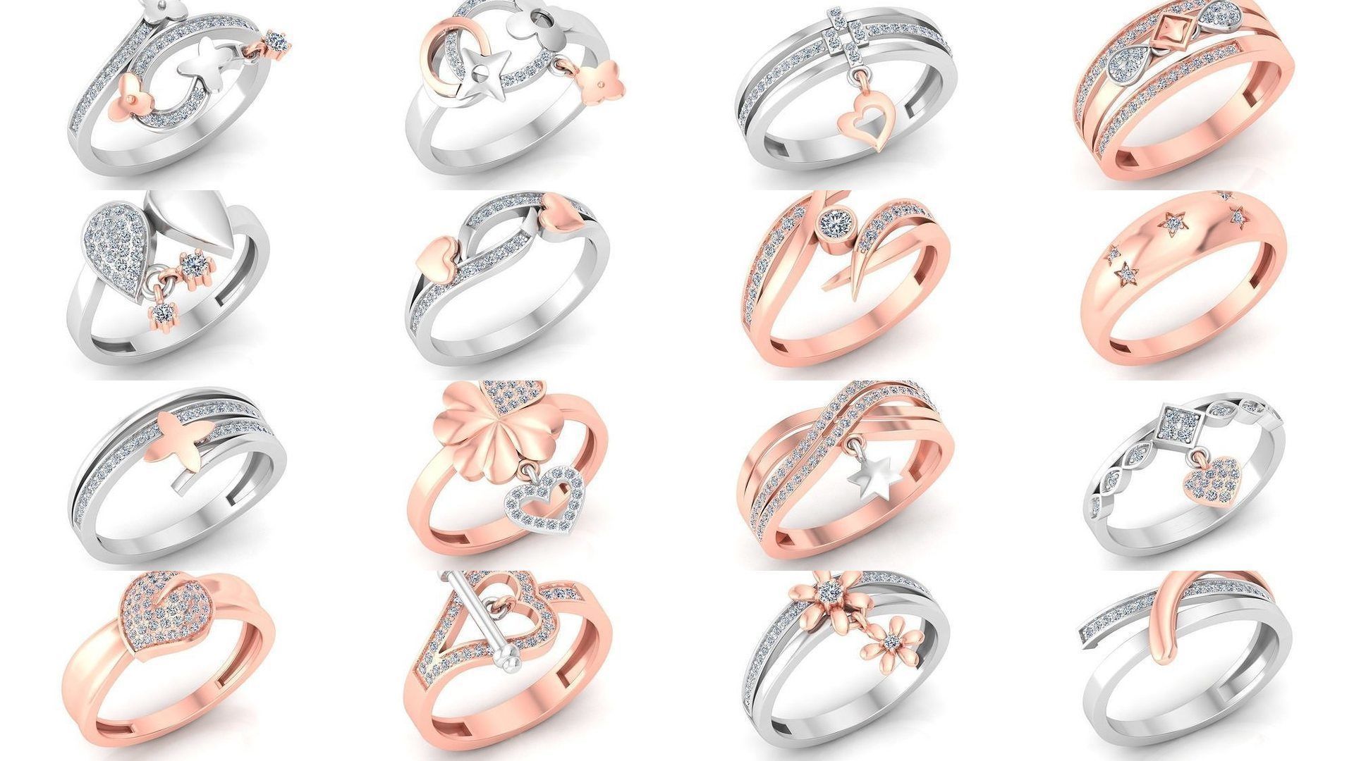86 Solitaire Wedding Engagement Women Band Rings Collection _3