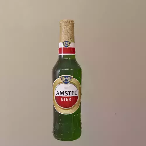 amstel beer bottle Free 3D model