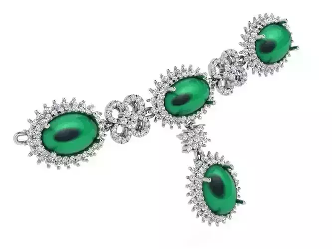 Diamond And Sapphire Necklace 3399 3D print model 