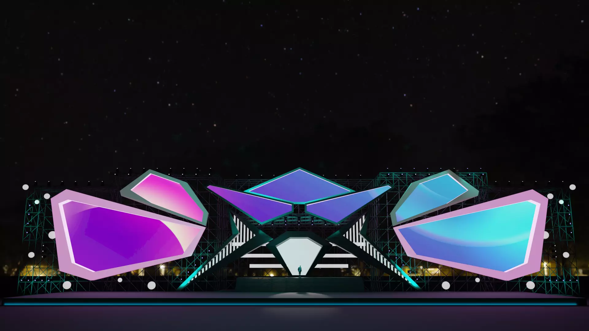 Concert stage 3D model 3D model