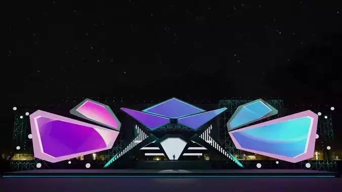 Concert stage 3D model 3D model
