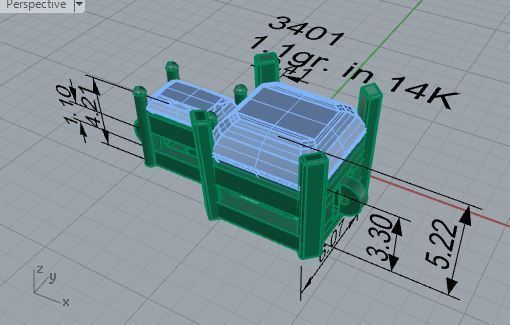 Pear tennis barcelet 3401 3D print model 3D print model_7