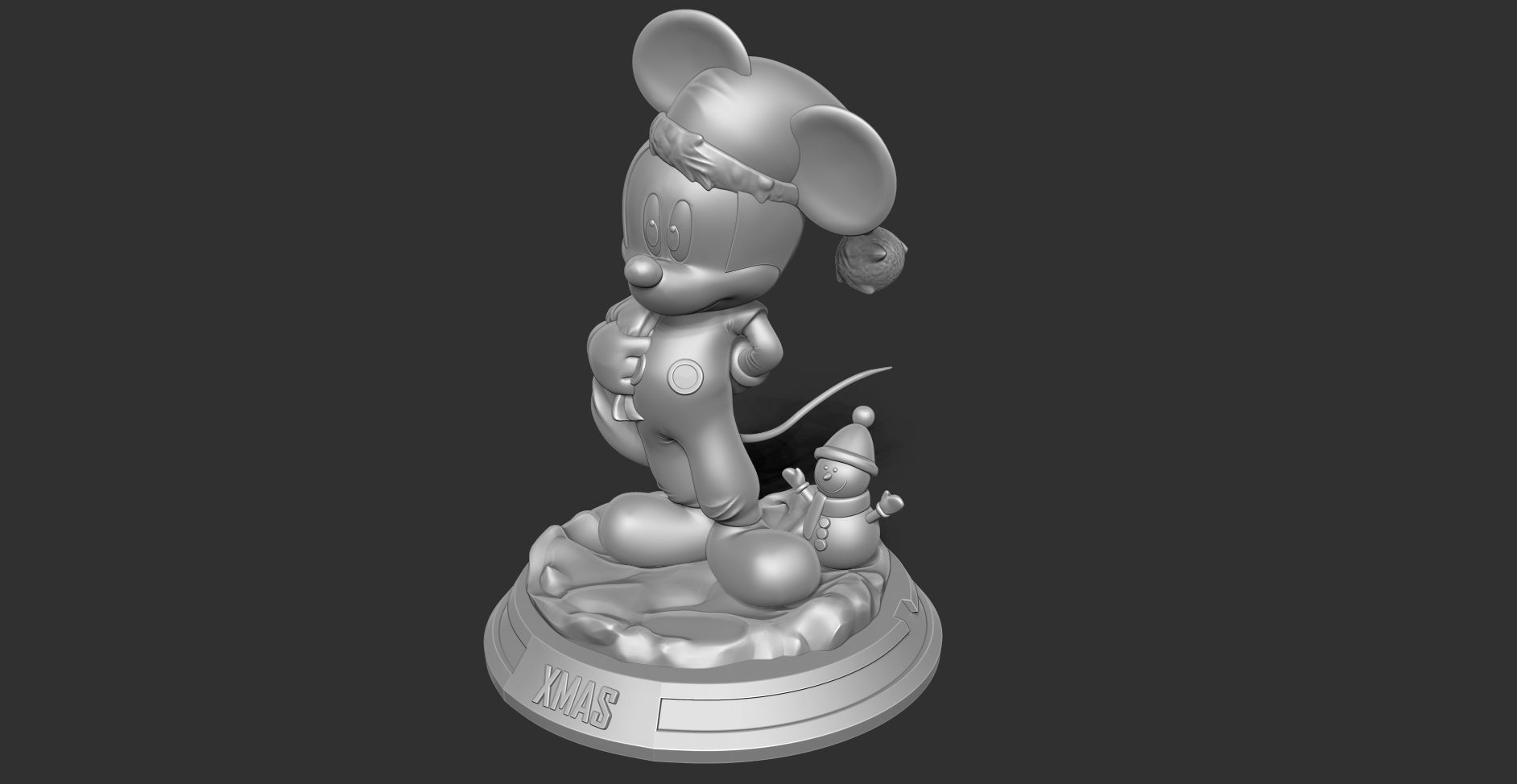 Santa Mickey Mouse 3D print model_16