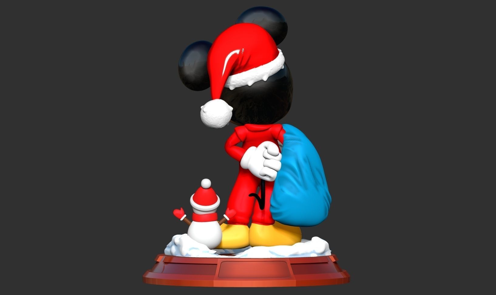 Santa Mickey Mouse 3D print model_6
