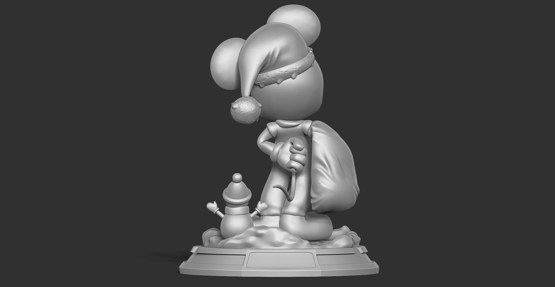 Santa Mickey Mouse 3D print model_8