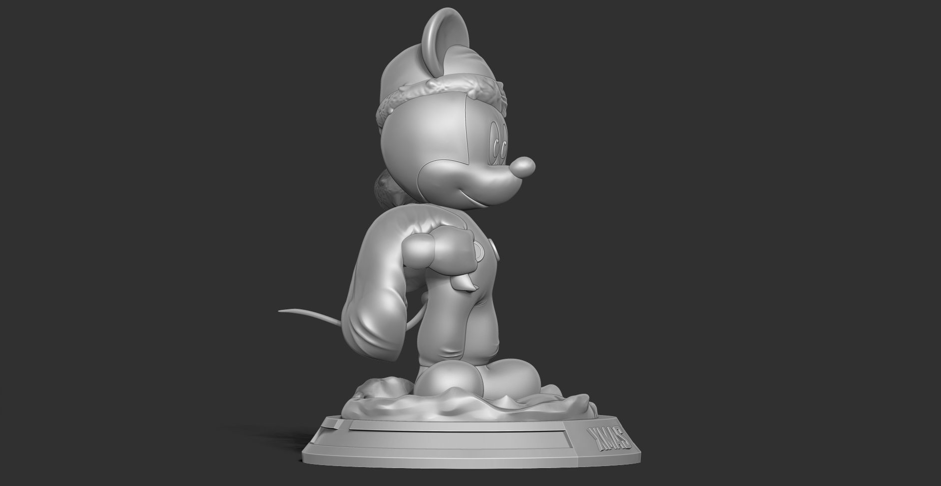 Santa Mickey Mouse 3D print model_14