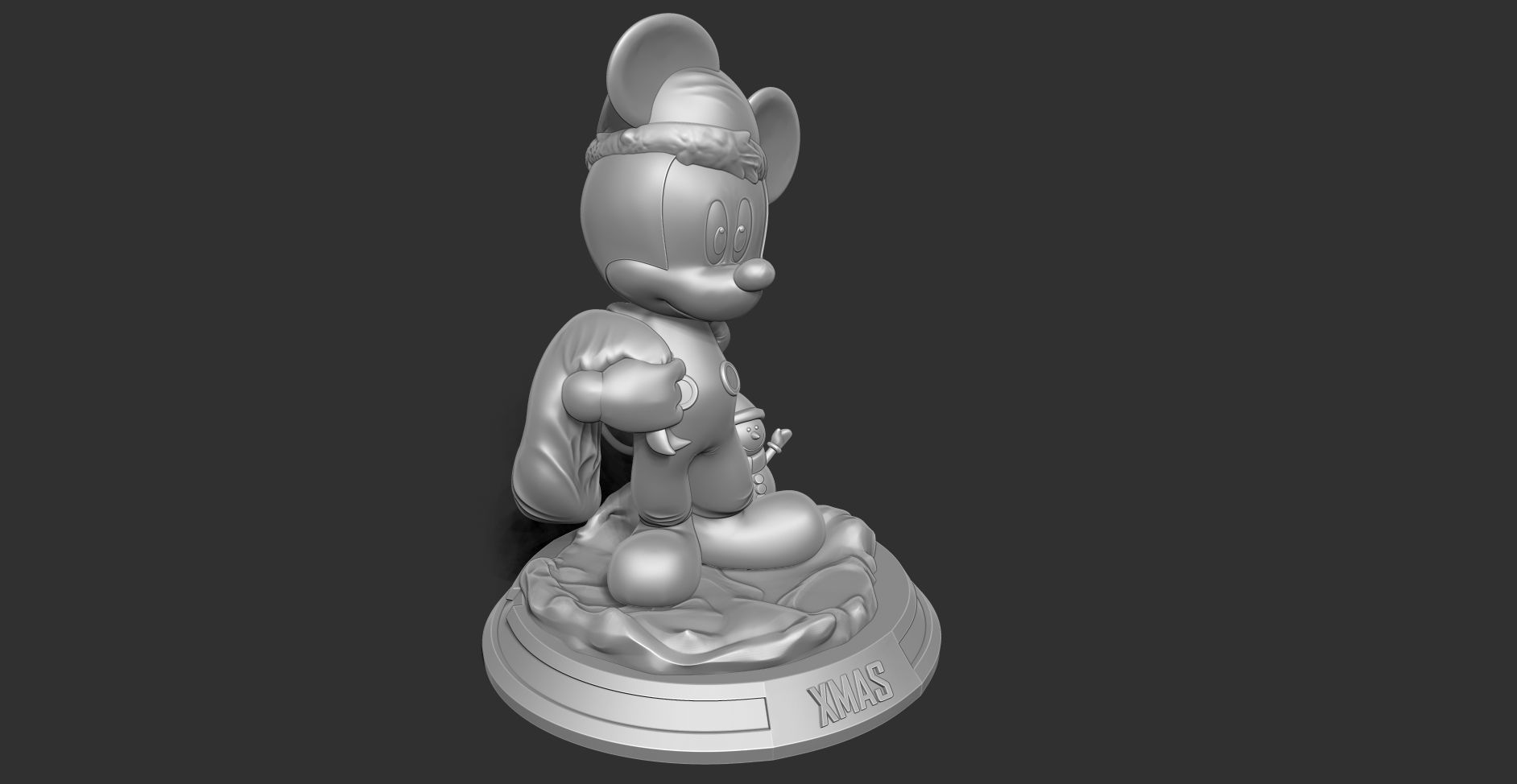 Santa Mickey Mouse 3D print model_18