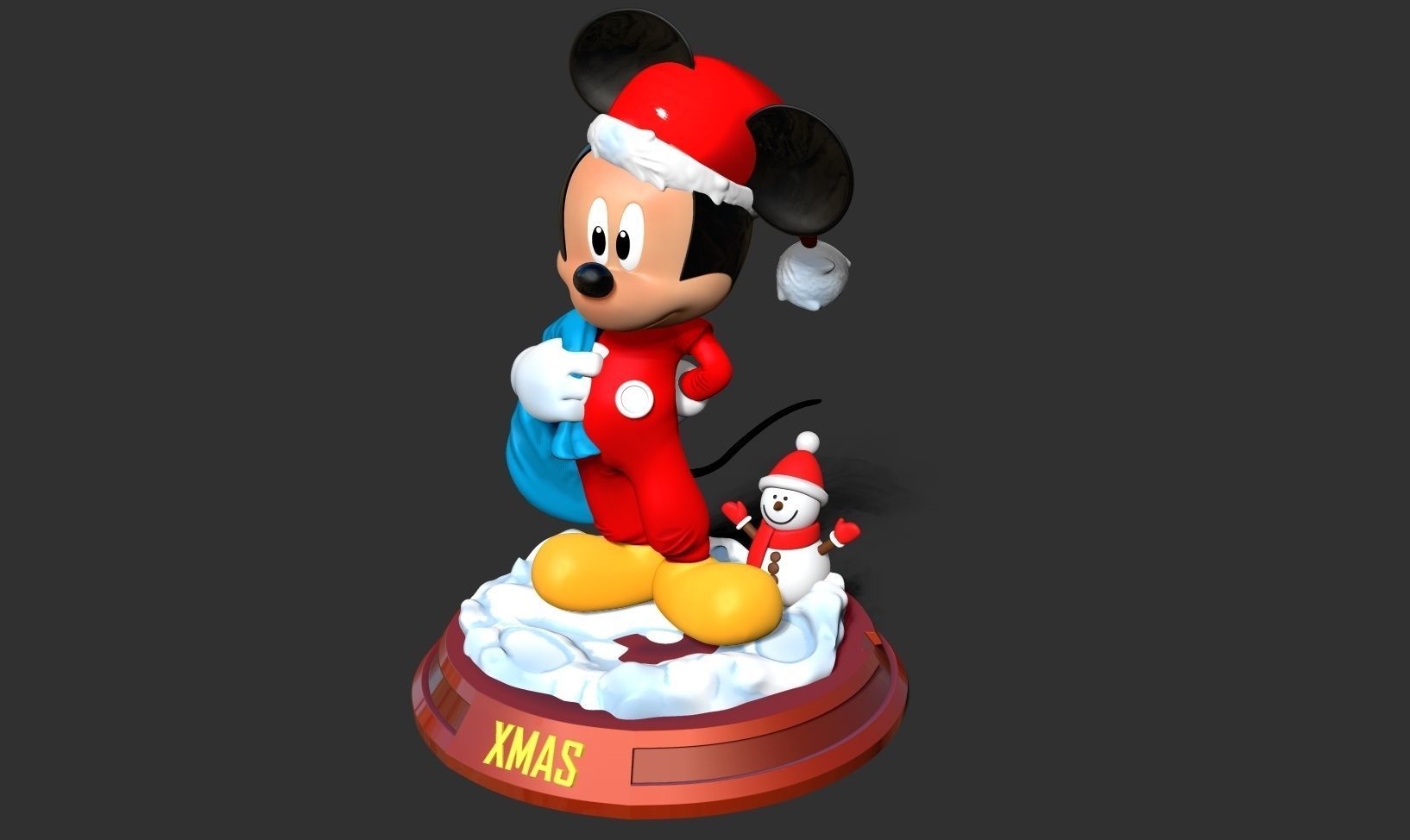 Santa Mickey Mouse 3D print model_15