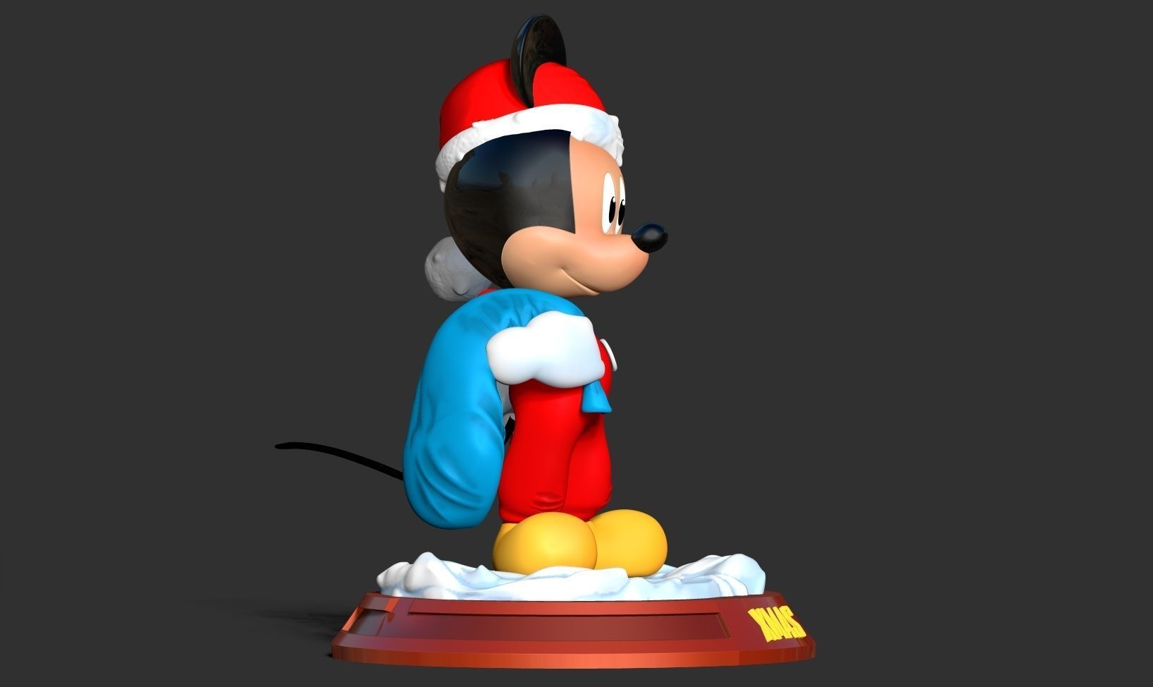 Santa Mickey Mouse 3D print model_13