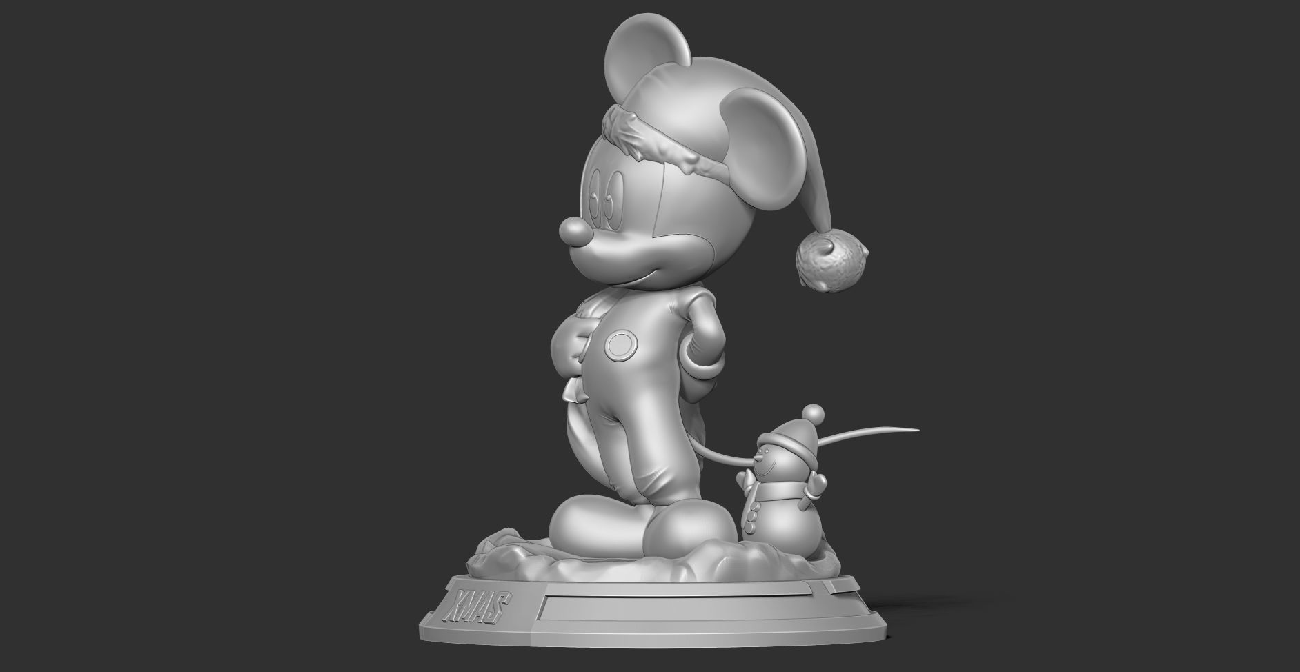 Santa Mickey Mouse 3D print model_12