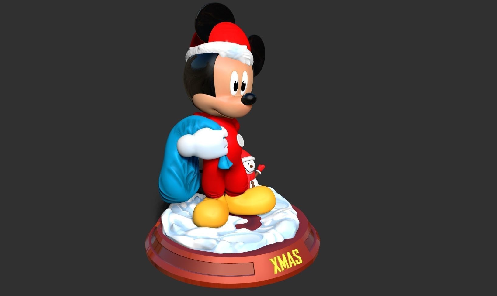 Santa Mickey Mouse 3D print model_17