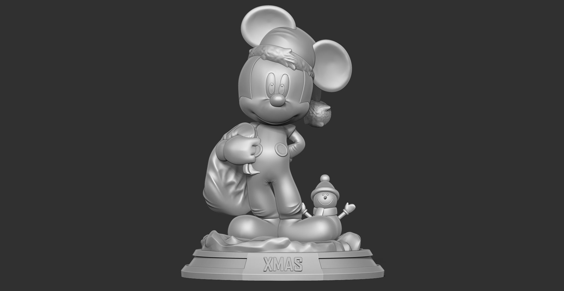 Santa Mickey Mouse 3D print model_10