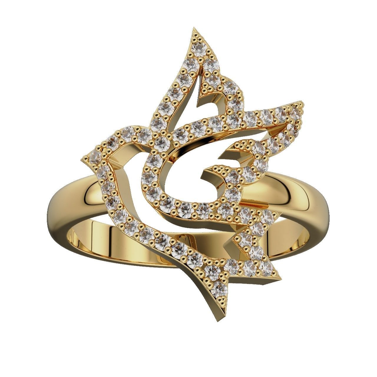 Ring Bird  3D print model_3