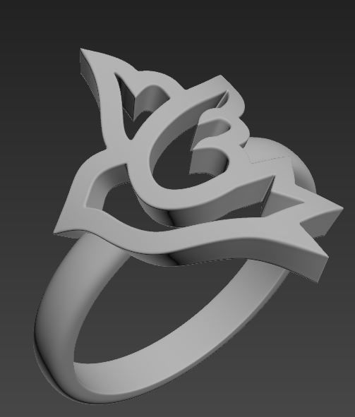 Ring Bird  3D print model_16