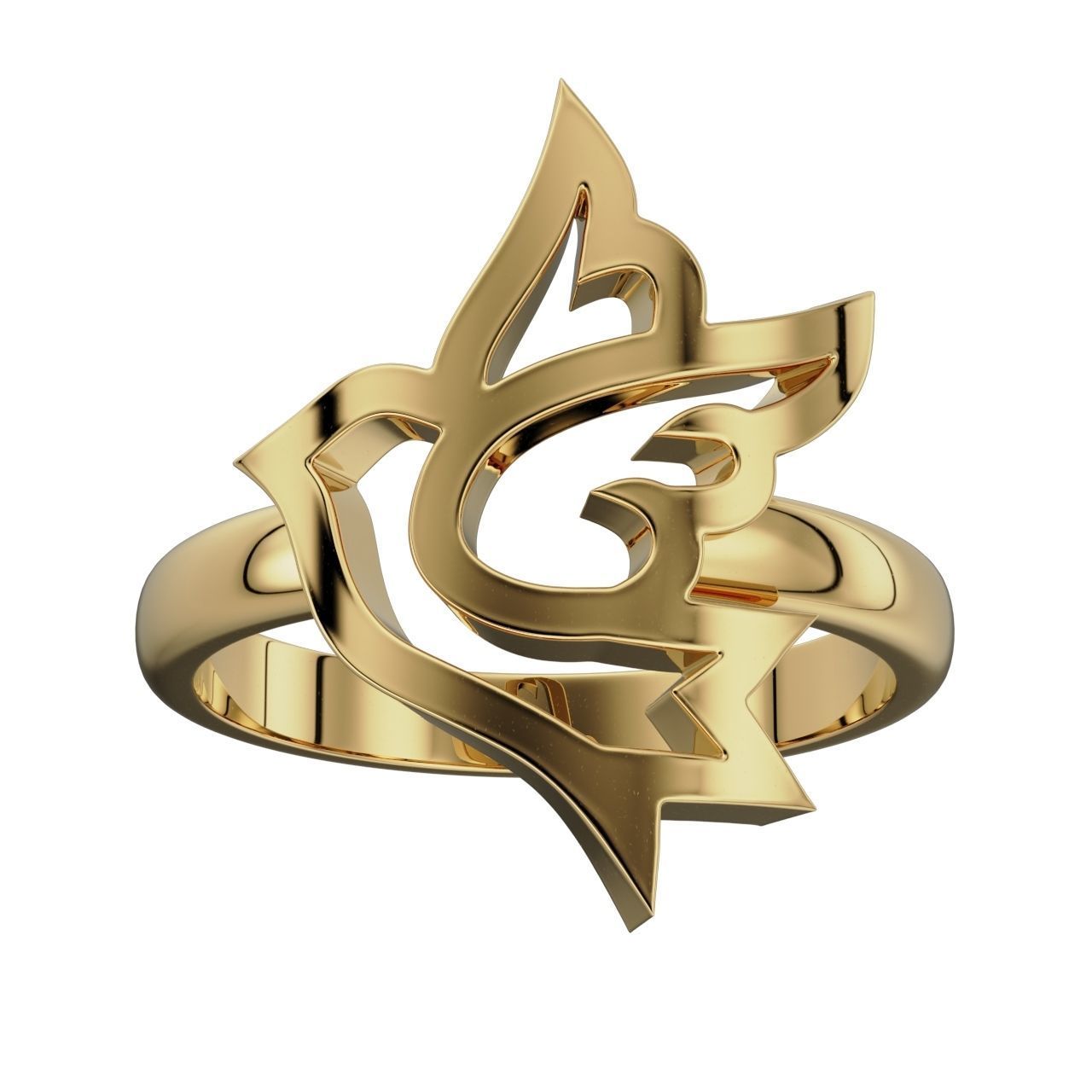 Ring Bird  3D print model_7