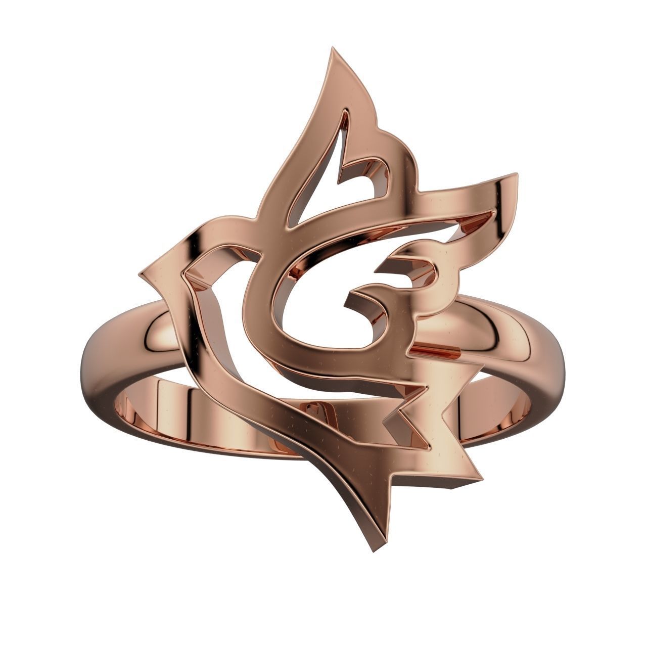 Ring Bird  3D print model_4