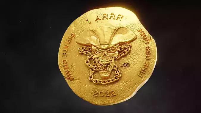 pirate char coin 3D print model