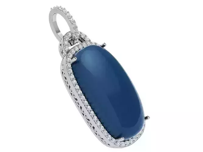 Oval Filigree pendant 3403 3D print model 