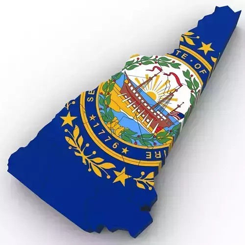 New Hampshire Political Map 3D model