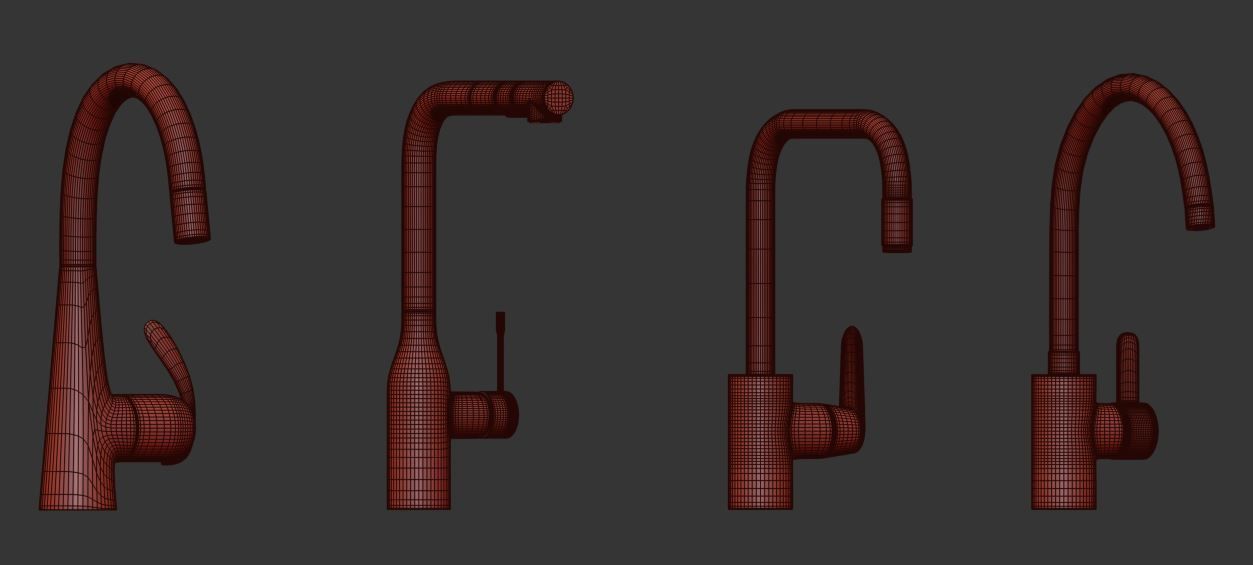 Kitchen and Bath Faucets collection 3D model_5