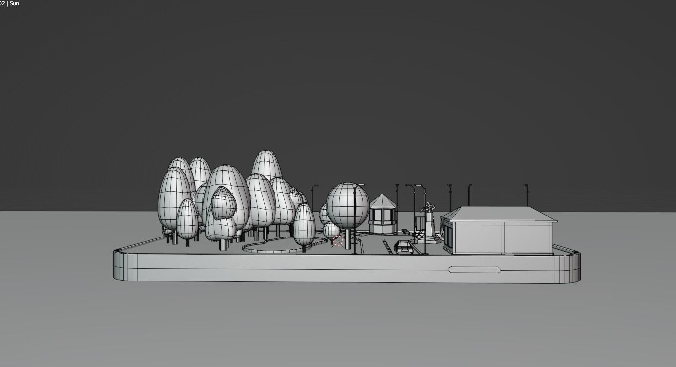 Mobile City 02 Low-poly 3D model_3