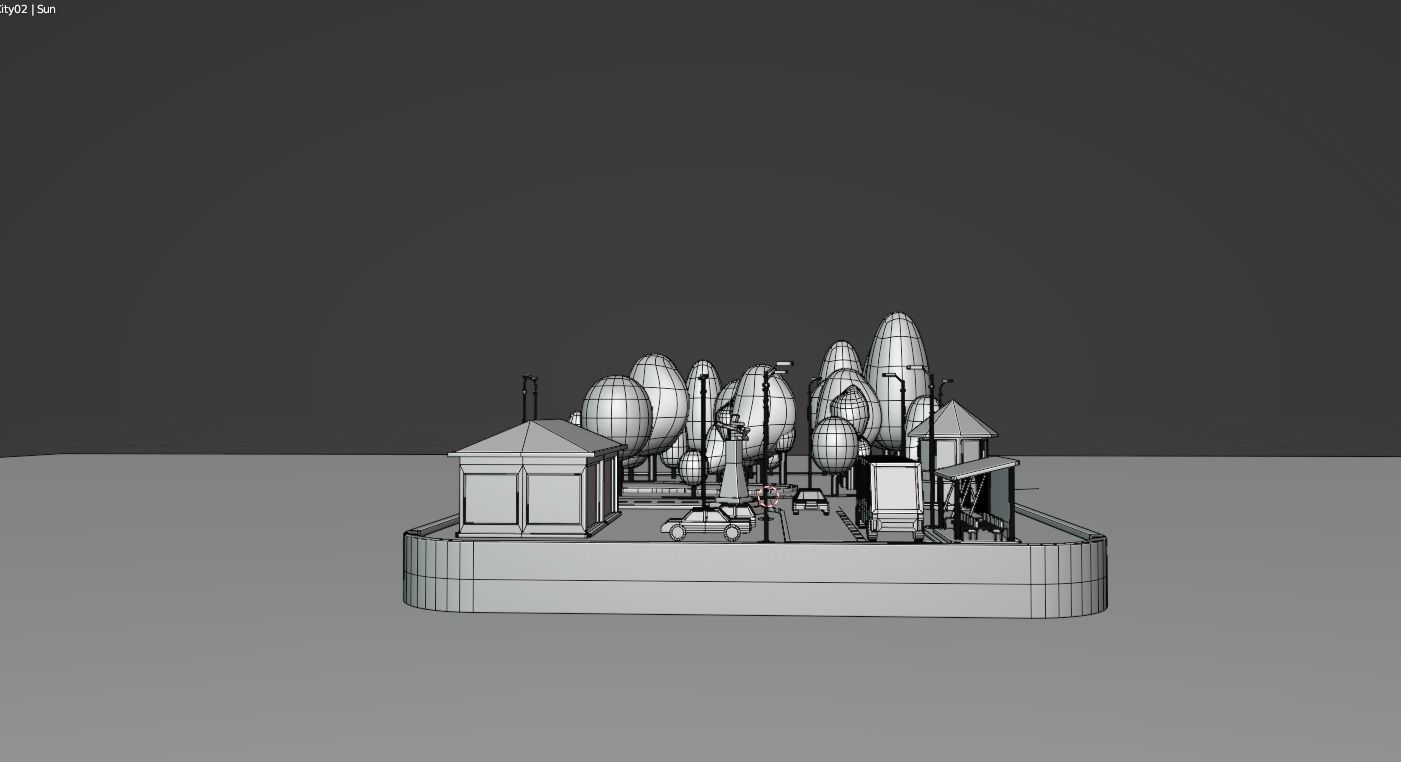 Mobile City 02 Low-poly 3D model_4