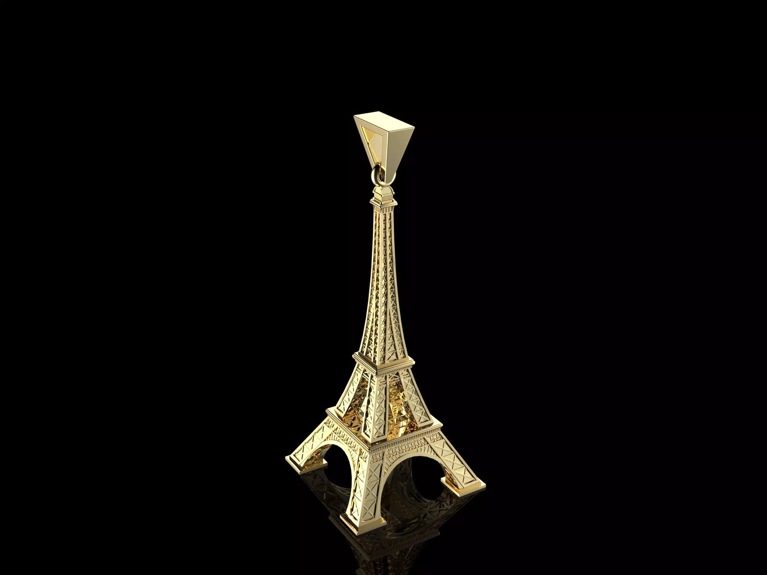Eiffel pendant 3D print model_0