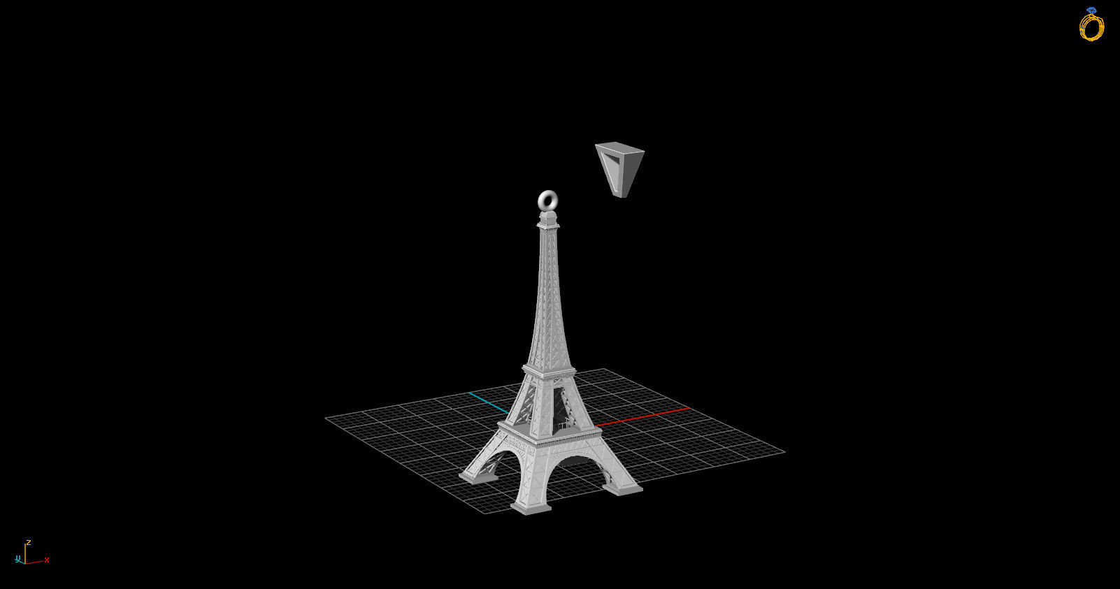 Eiffel pendant 3D print model_5