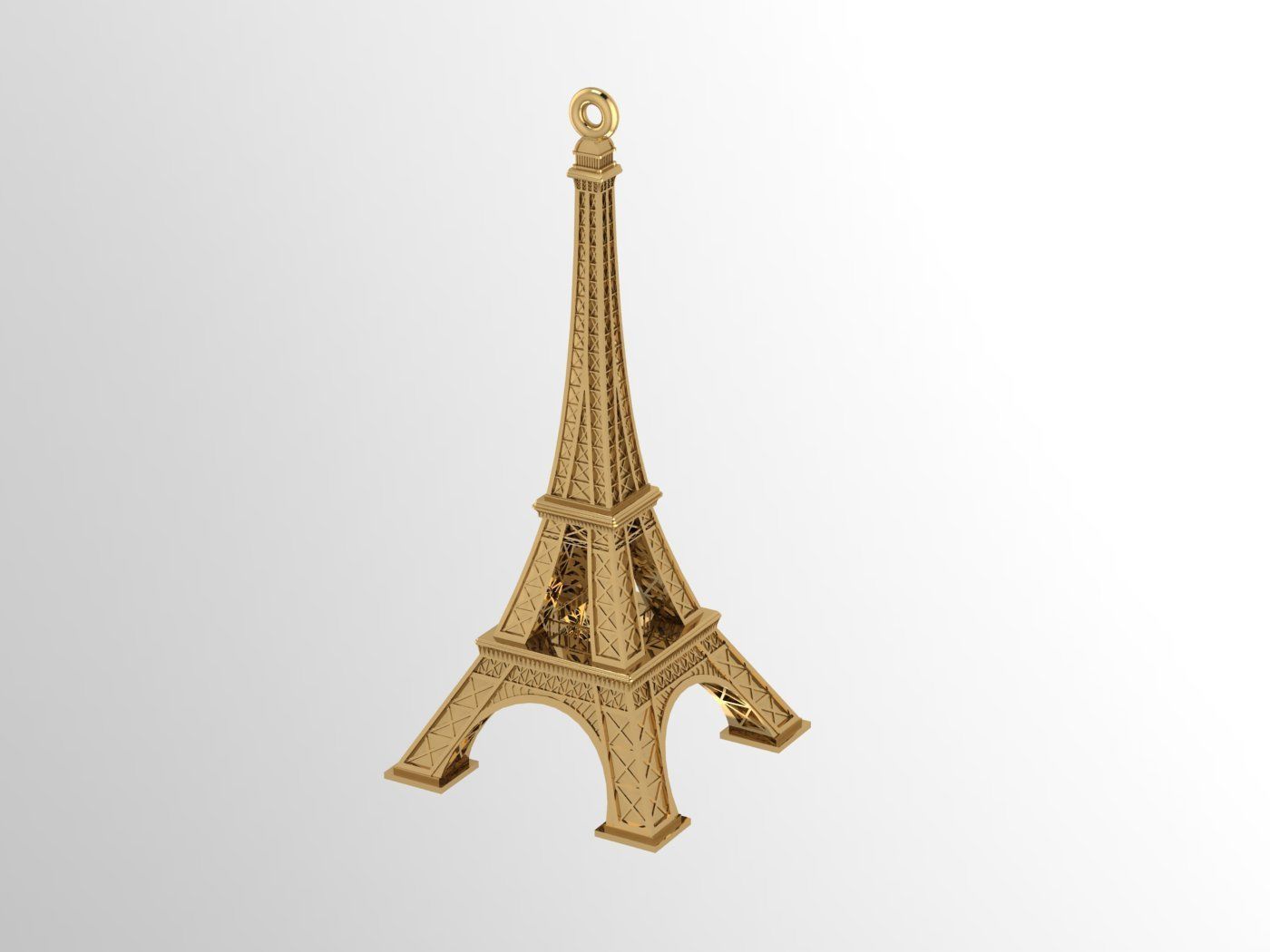Eiffel pendant 3D print model_1