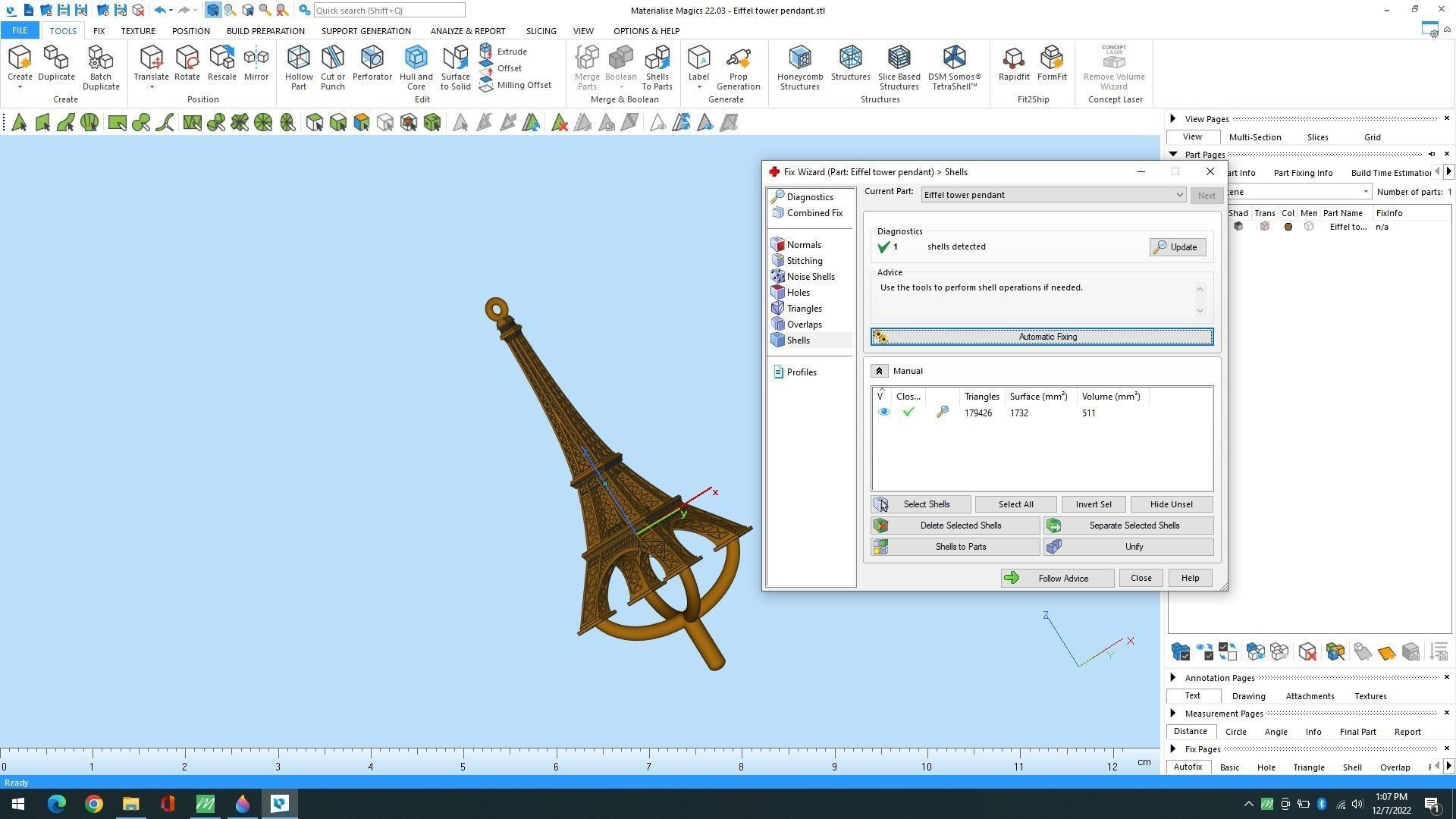 Eiffel pendant 3D print model_9