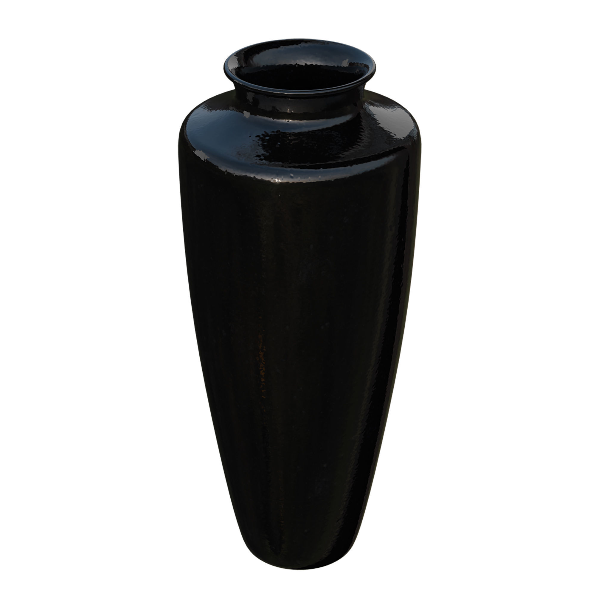 Extra Large Glazed Black Tall Jar 3D model_3