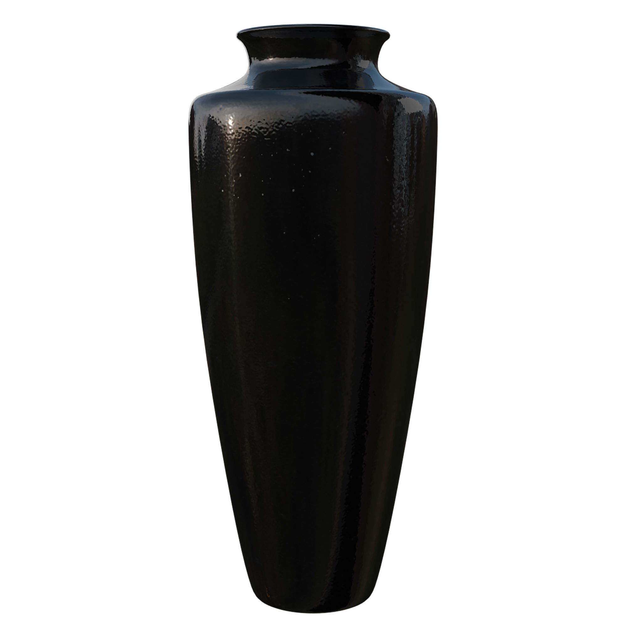 Extra Large Glazed Black Tall Jar 3D model_2