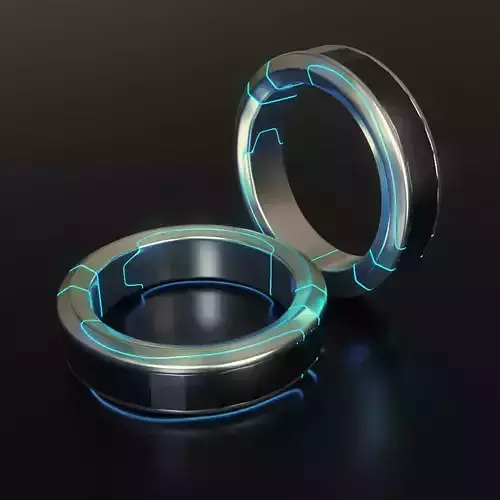 SCI-FI RING Low-poly 3D model