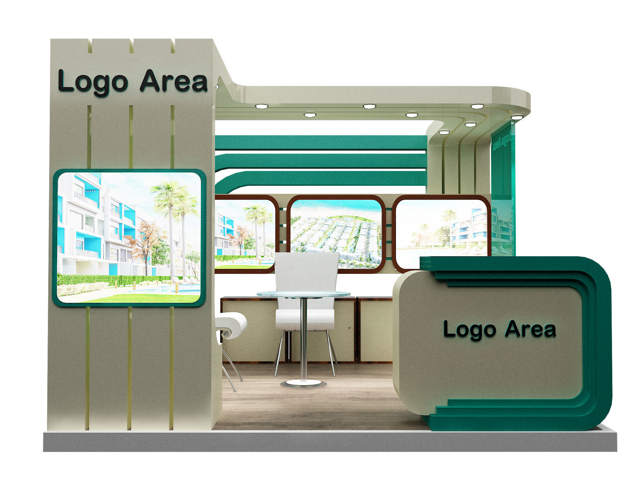 Booth Exhibition Stand a114 3D model_2